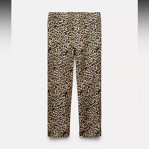 NWT ZARA ZW COLLECTION ANIMAL PRINT LEOPARD PANTS